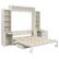 Alt View 3. Anysun - Queen Size Murphy Bed with Desk & Storage, Space-Saving Wood Wall Bed with Cabinets & Drawers - White.