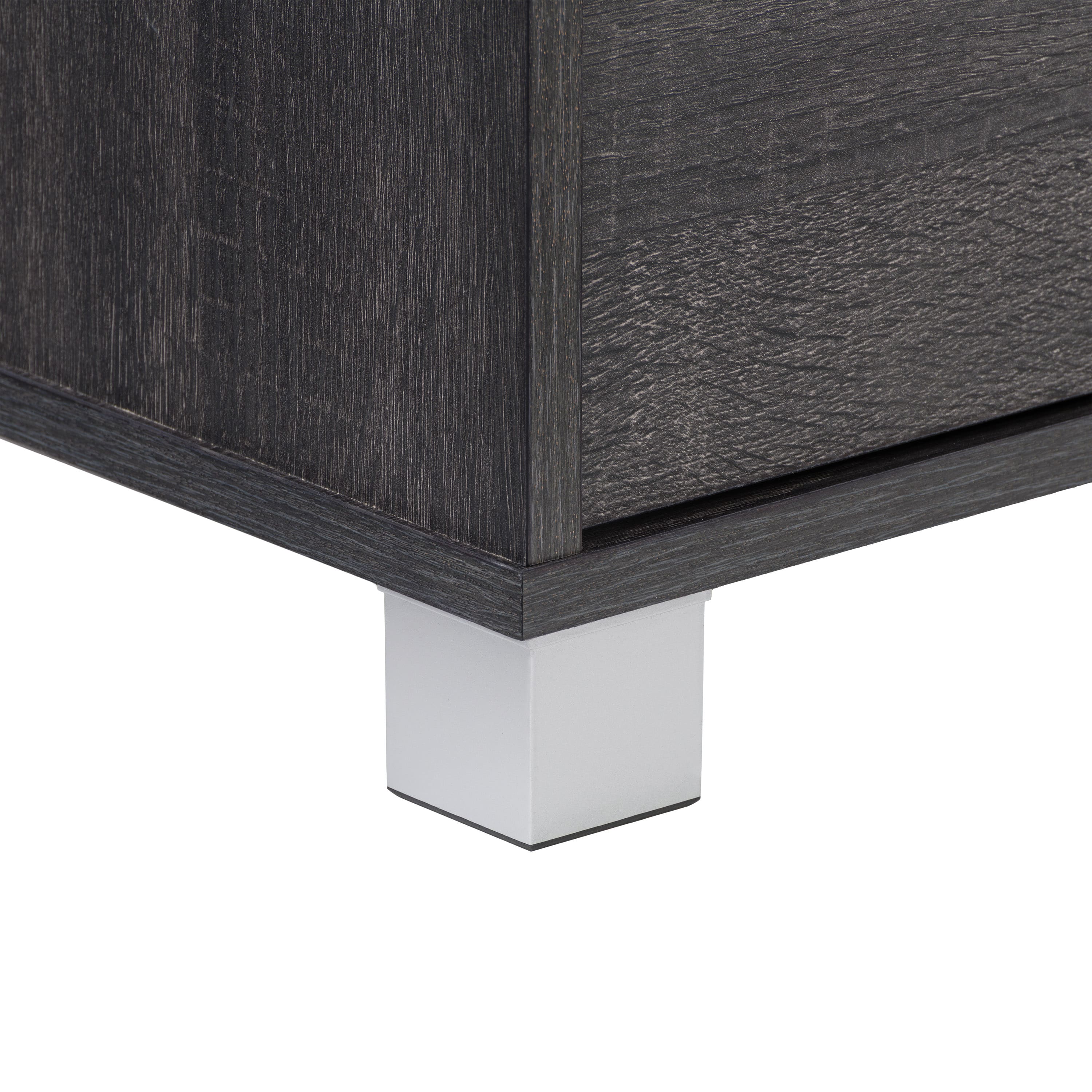 Alt View 17. CorLiving - Hollywood Collection TV Stand with Open and Closed Cabinets for Most TVs up to 85" - Dark Gray.