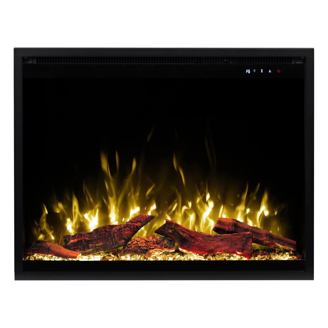 Alt View 3. Touchstone Home Products - 33 in. Wall Mounted Recessed Fireplug Pro Electric Fireplace Insert 1500W - Black.