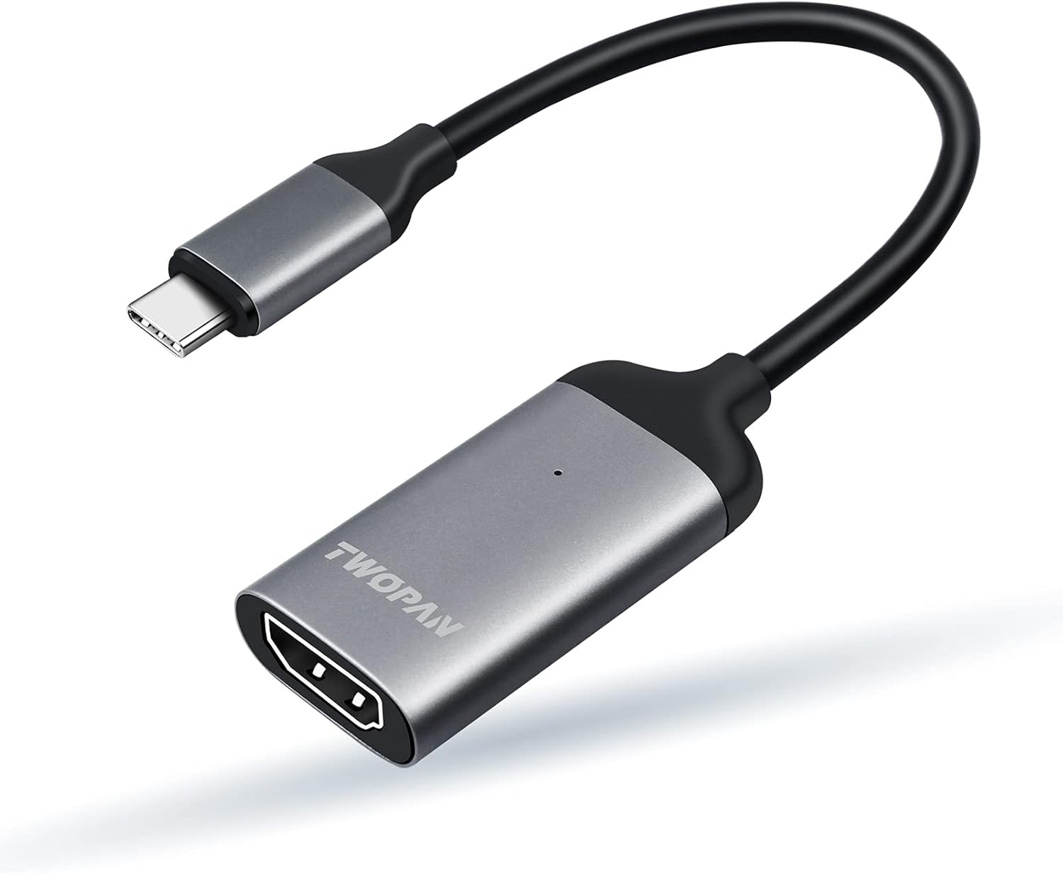 Front. TWOPAN - USB C to HDMI Adapter 4K 60Hz Cable, USB Type C to HDMI Adapter for MacBook Pro/Air, iMac, iPad Pro, XPS, Yoga.