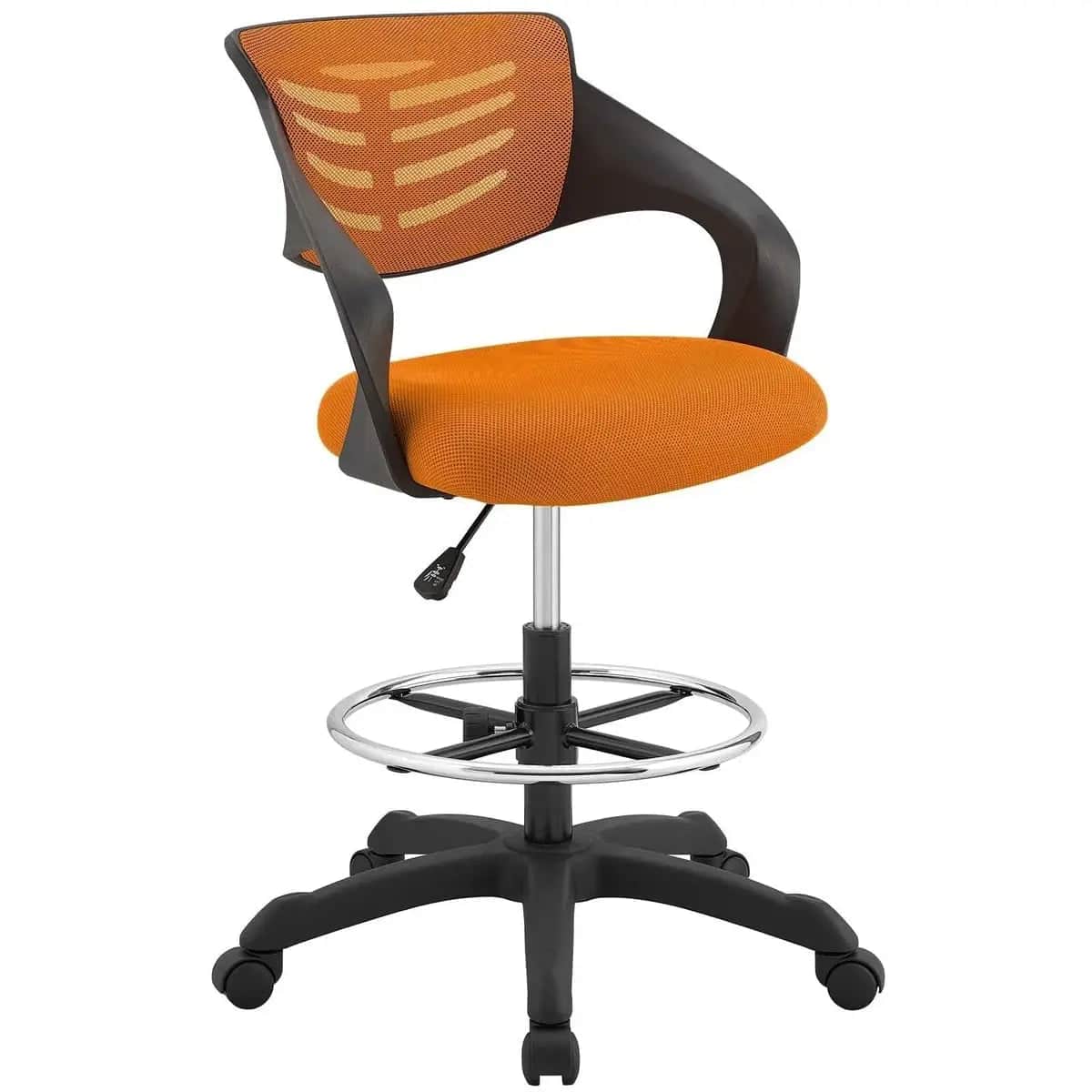 Modway - Thrive Ergonomic Drafting Chair for Standing Desks - Orange