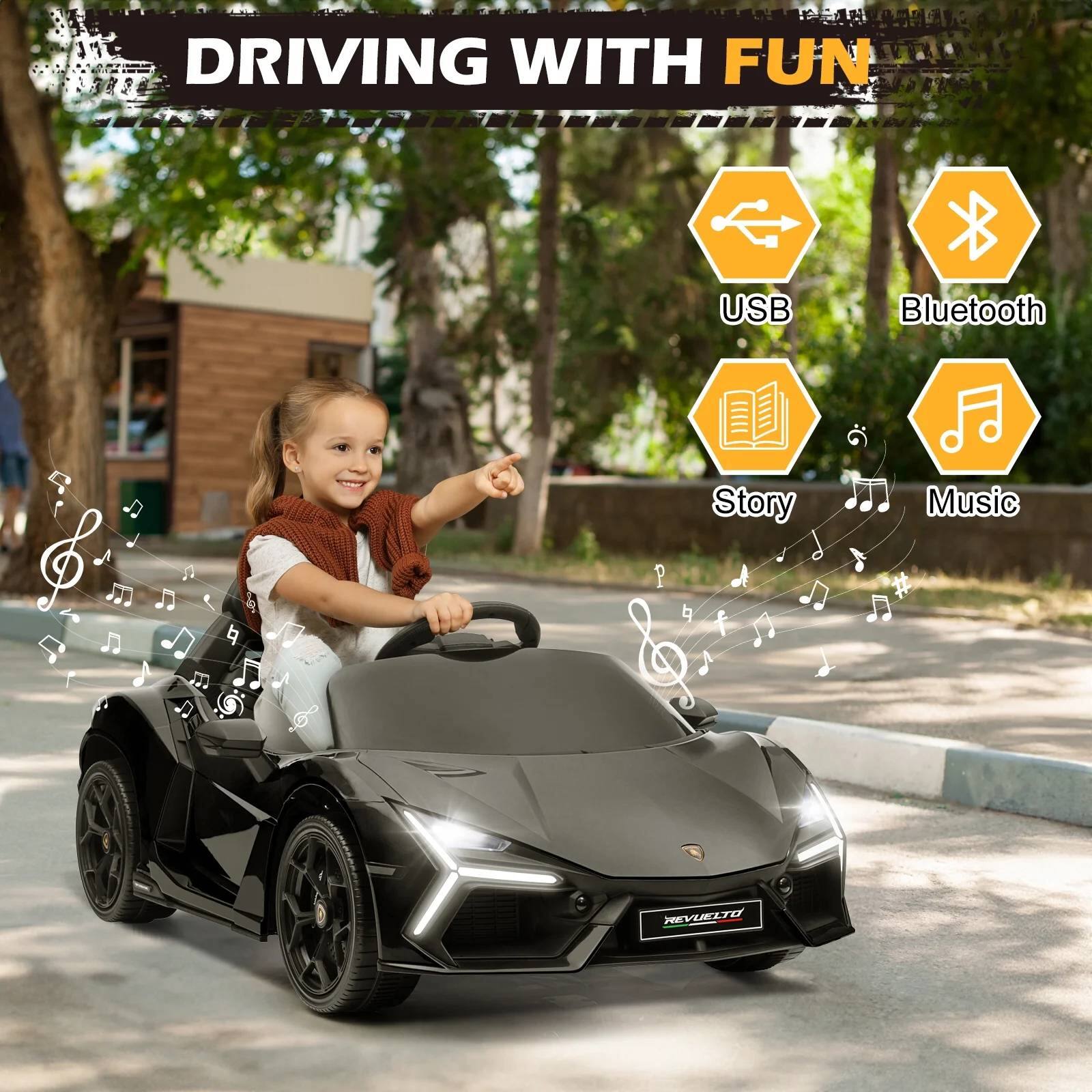 DRIVING WITH FUN

- USB
- Bluetooth
- Story
- Music

REVUELTO