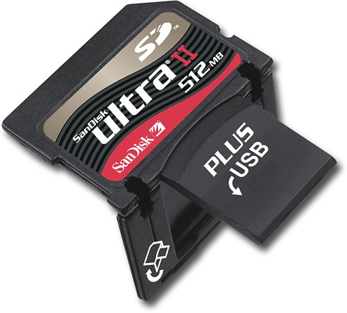 Best Buy: SanDisk 512MB Ultra II Secure Digital Plus USB Memory