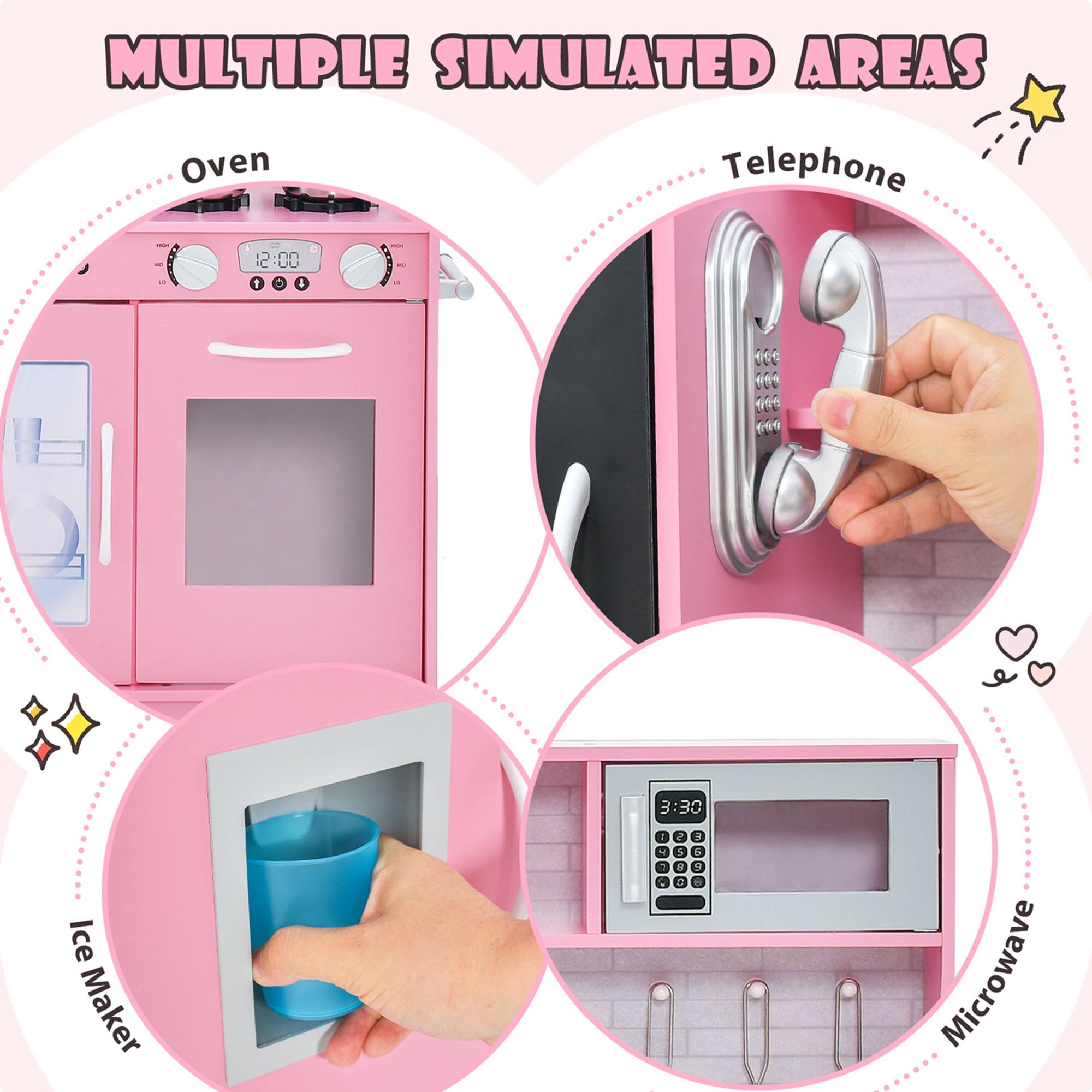 MULTIPLE SIMULATED AREAS

Oven

Telephone

Ice Maker

Microwave