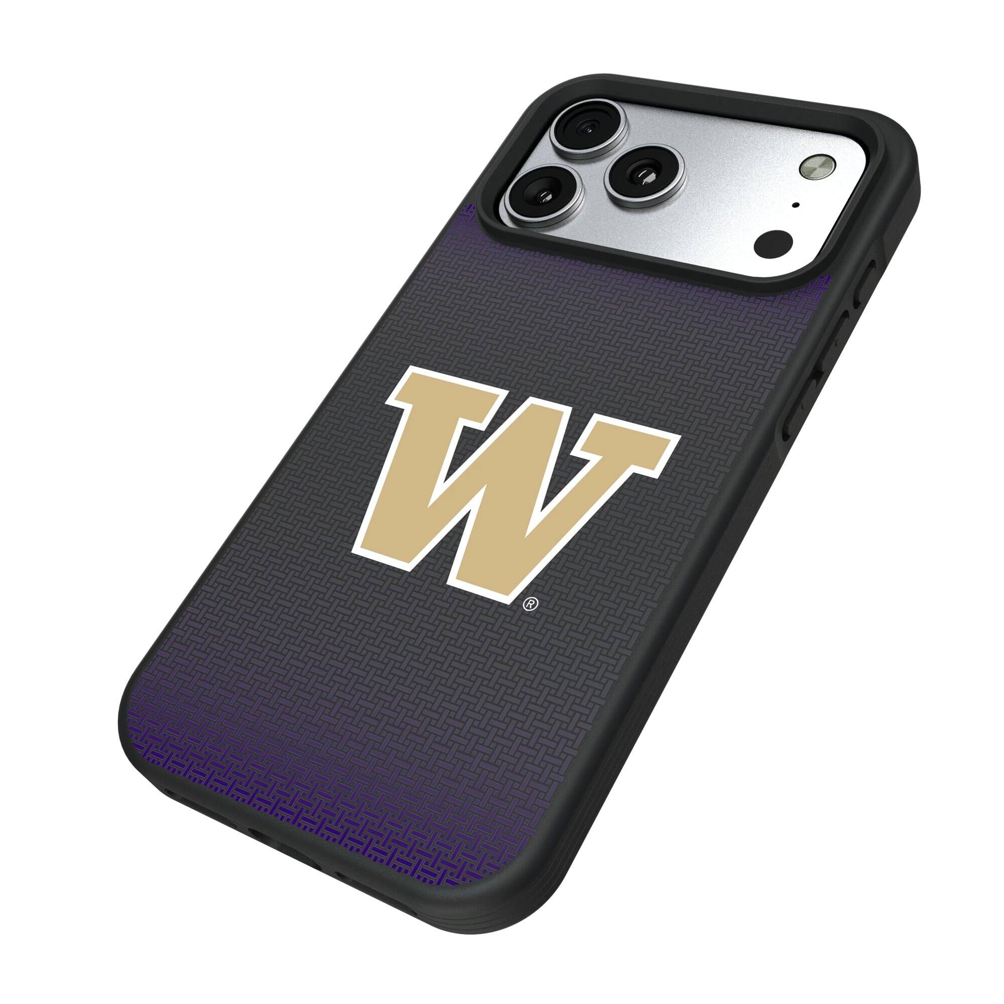 Alt View 1. Keyscaper - Washington Huskies Bump Case with 8.2ft Drop Protection - 15 Pro - Black.