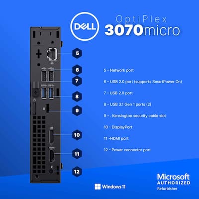 Dell Refurbished Excellent Optiplex 3070 Micro Deskto PC, Intel i5 Dell Refurbished Excellent Optiplex 3070 Micro Deskto PC, Intel i5