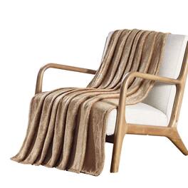 Noble House - Plazatex Dama Embossed Decorative Super Soft Throw Blanket for Sleep/Decor 2 Pack 50" x 60" - Taupe