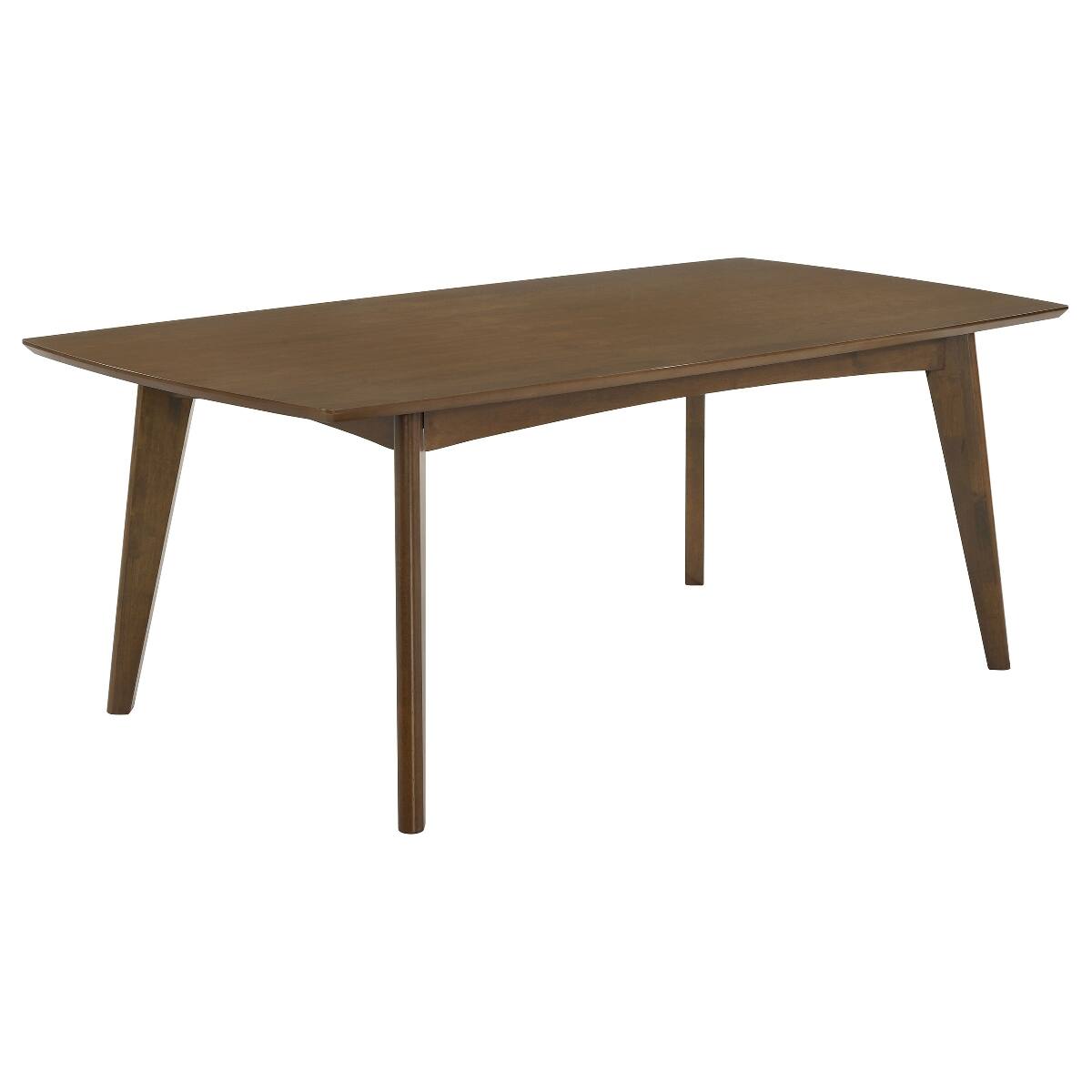 Alt View 4. Loheer - Loheer Dark Walnut Dining Table, Mid Century Modern Rectangular Wood Table for Six - Dark Walnut.