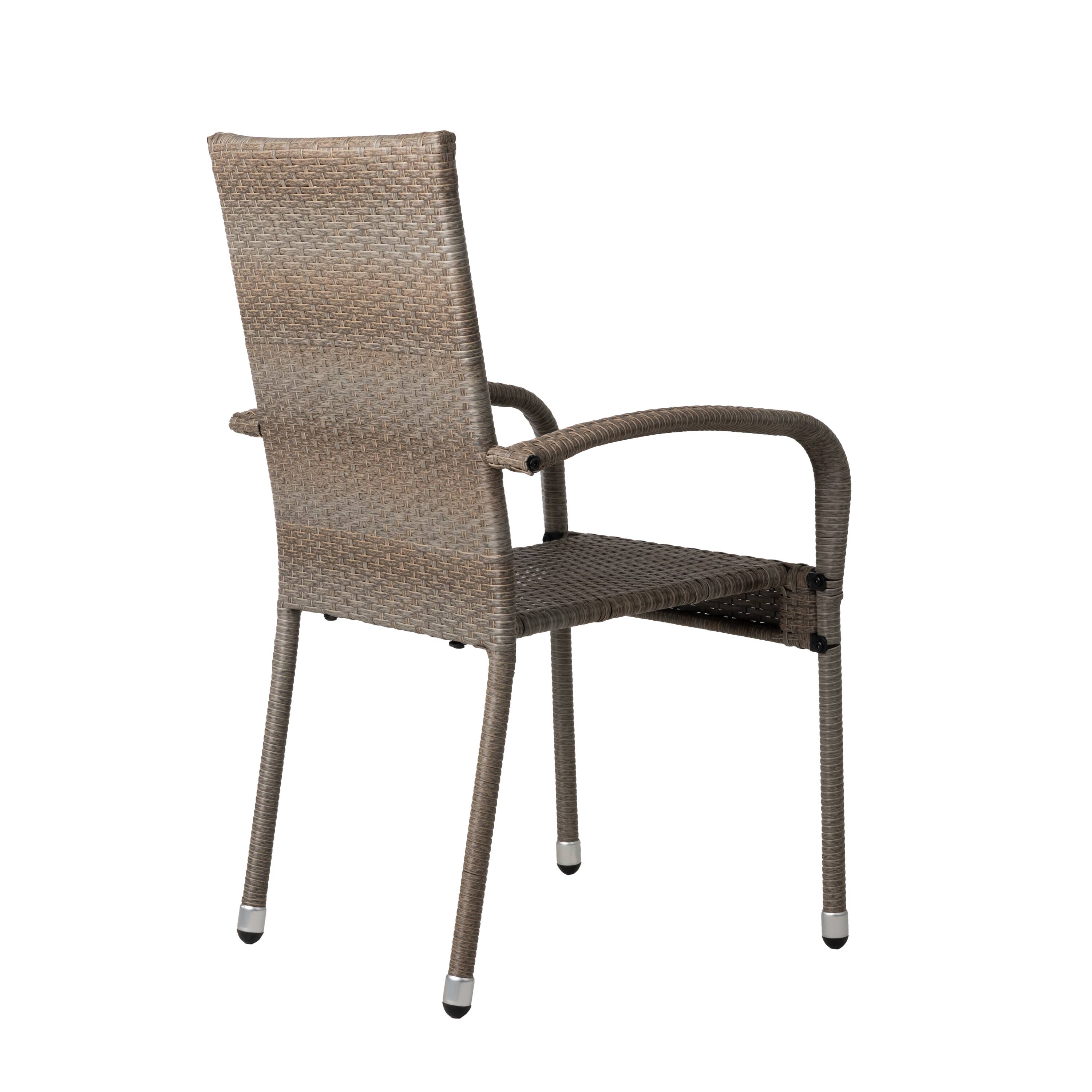 Alt View 7. Balkene Home - Morgan Outdoor Wicker Chair  2 Pack - Gray.