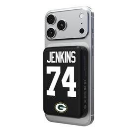 Keyscaper - Elgton Jenkins Green Bay Packers 5000mAh Wireless Magnetic Power Bank - Black
