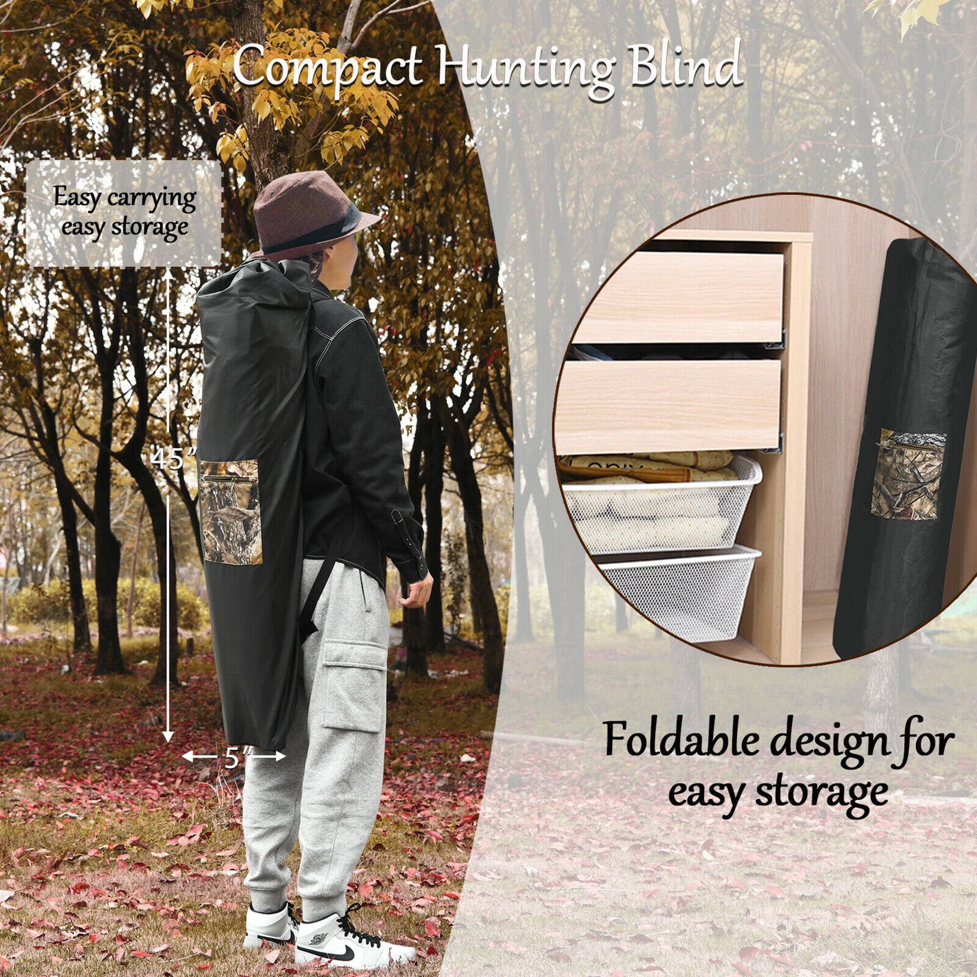 Compact Hunting Blind

Easy carrying easy storage

Foldable design for easy storage

45" x 5"