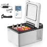 VEVOR - 12 Volt Refrigerator 10 Qt, Portable Mini Freezer (-4℉~68℉) with APP Control Car Compressor Fridge Cooler - Gray