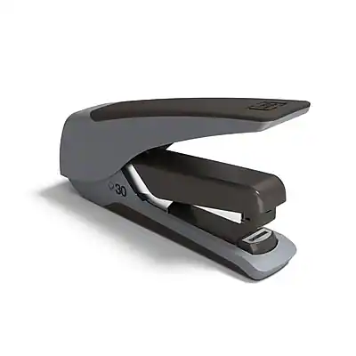 Front. TRU RED - One-Touch Executive Reduced-Effort Desktop Stapler, 30-Sheet Capacity - Black.