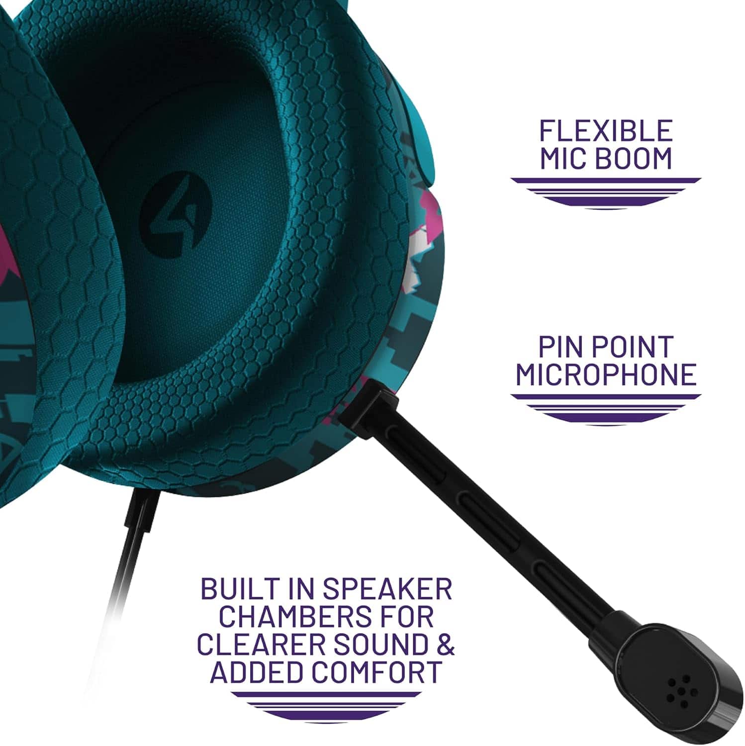 4Gamers Panther Headset GLITCH PS4, PS5, Xbox One, Series S/X