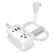Front. Uncaged Ergonomics - Uncaged Ergonomics Portable Travel Power Strip, 3 Ac Outlets, 2 Usb-a Ports, And 1 Usb-c 20-watt Fast-charging Port - white.