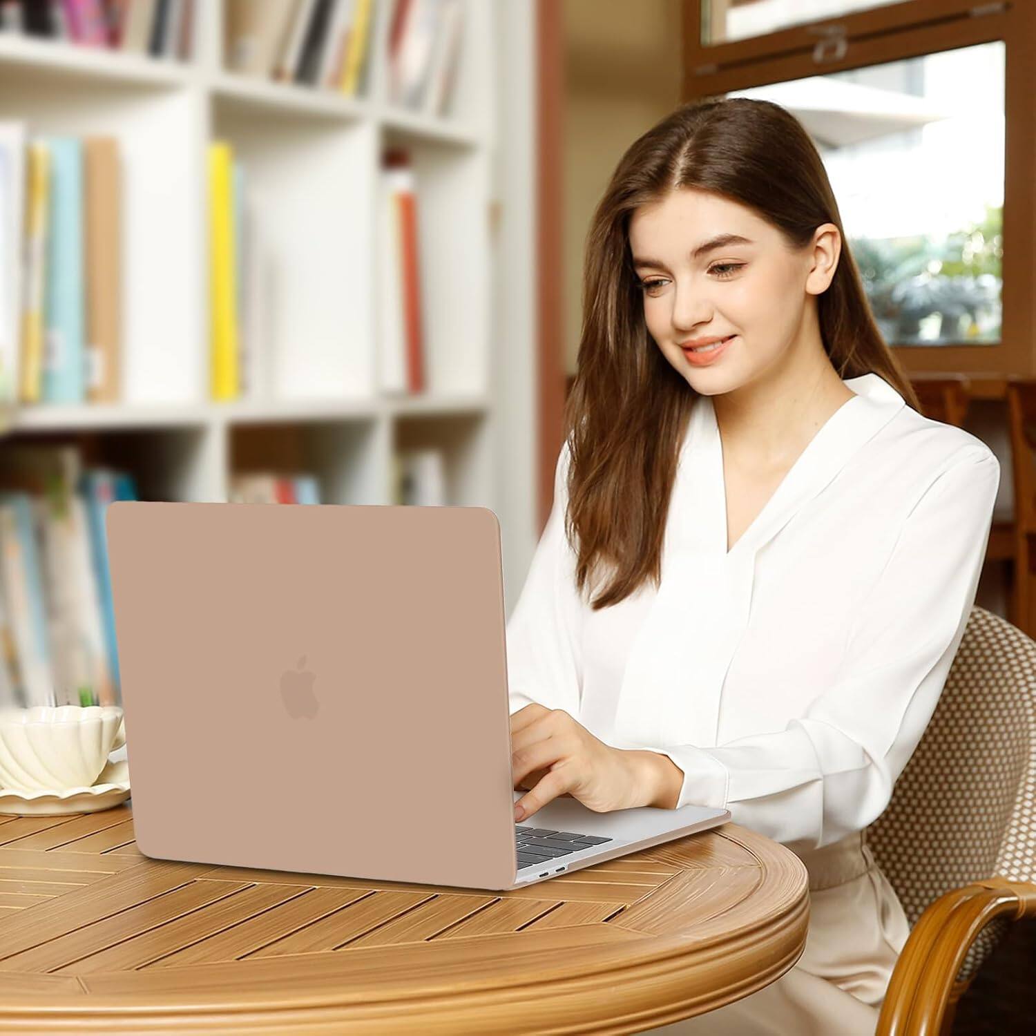 Alt View 1. mosiso - MacBook Pro 13" hard shell case with keyboard skins, screen protector and storage bag - Bronze Brown.