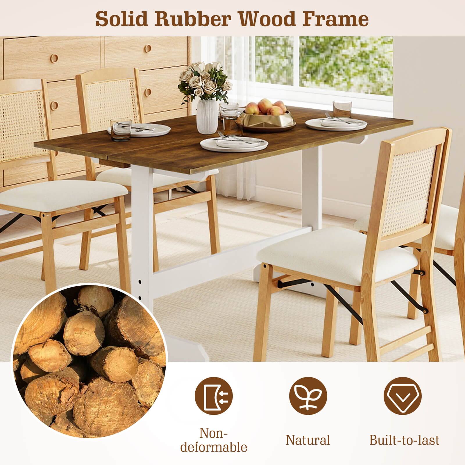 Solid Rubber Wood Frame

- Non-deformable
- Natural
- Built-to-last