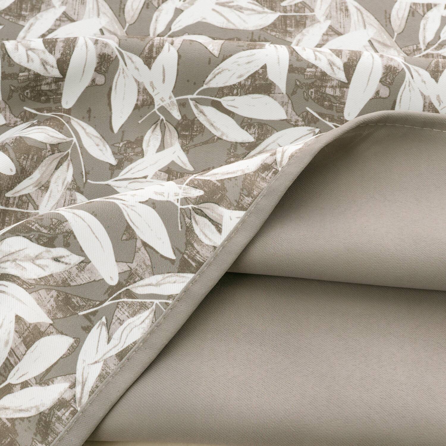 Back. RT Designers Collection - RT Designers Collection 100% Polyester 190 GSM Marina Revisible Blackout Grommet Curtain Panel 54" x 95" Silver - Silver.