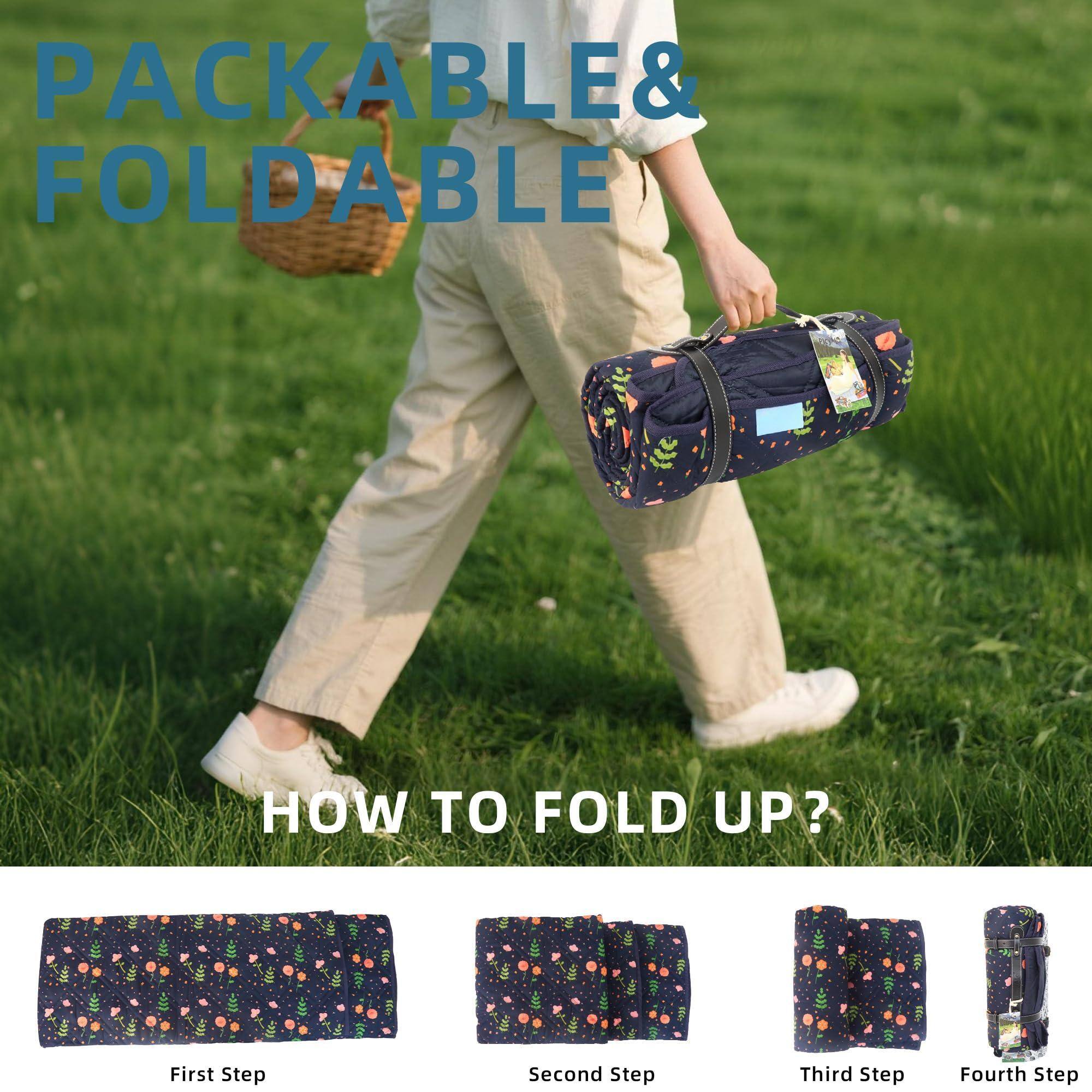 PACKABLE & FOLDABLE  
HOW TO FOLD UP?  

First Step  
Second Step  
Third Step  
Fourth Step