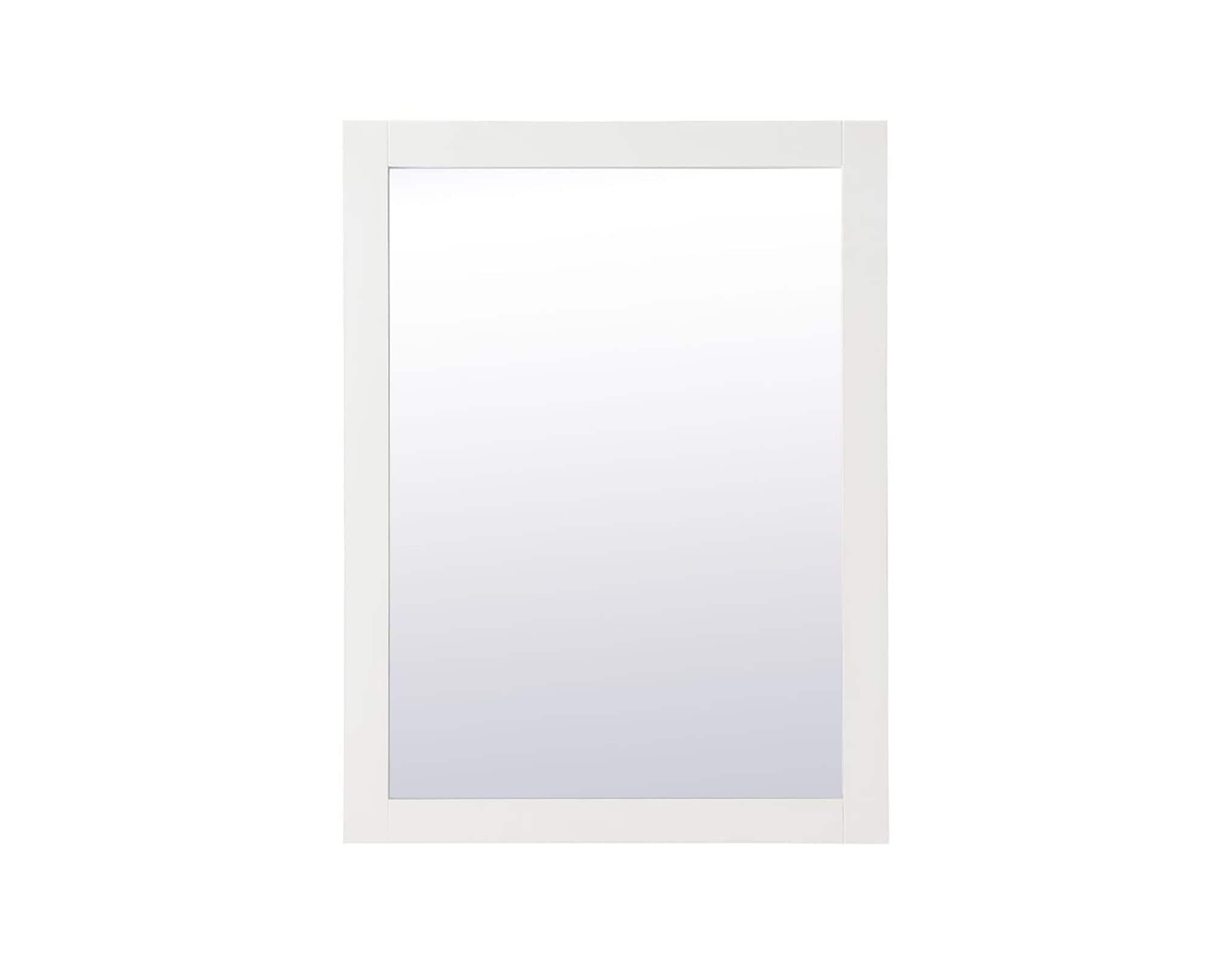 Elegant Decor - Aqua rectangle vanity mirror 24 inch - White