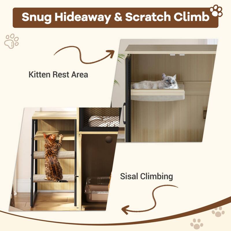 Snug Hideaway & Scratch Climb

- Kitten Rest Area
- Sisal Climbing