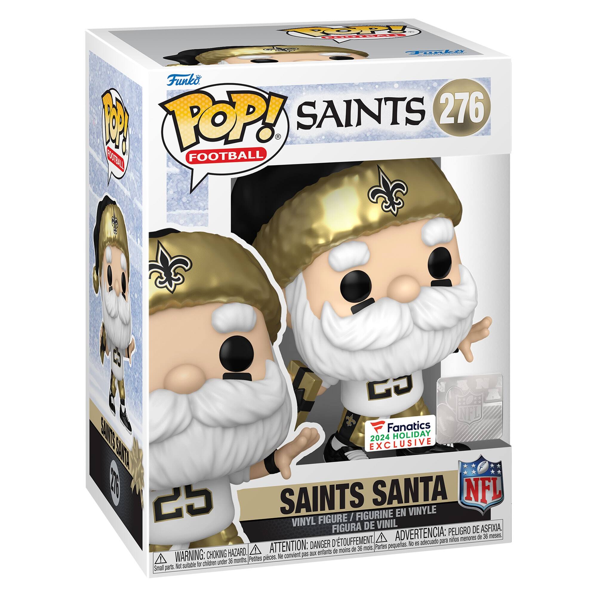 New Orleans Saints Santa Funko Pop! 2024 Exclusive Vinyl Figure - Multicolor