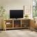 Alt View 33. Walker Edison - Reema 70" Modern Reeded TV Stand with Freestanding Electric Fireplace - Costal Oak.