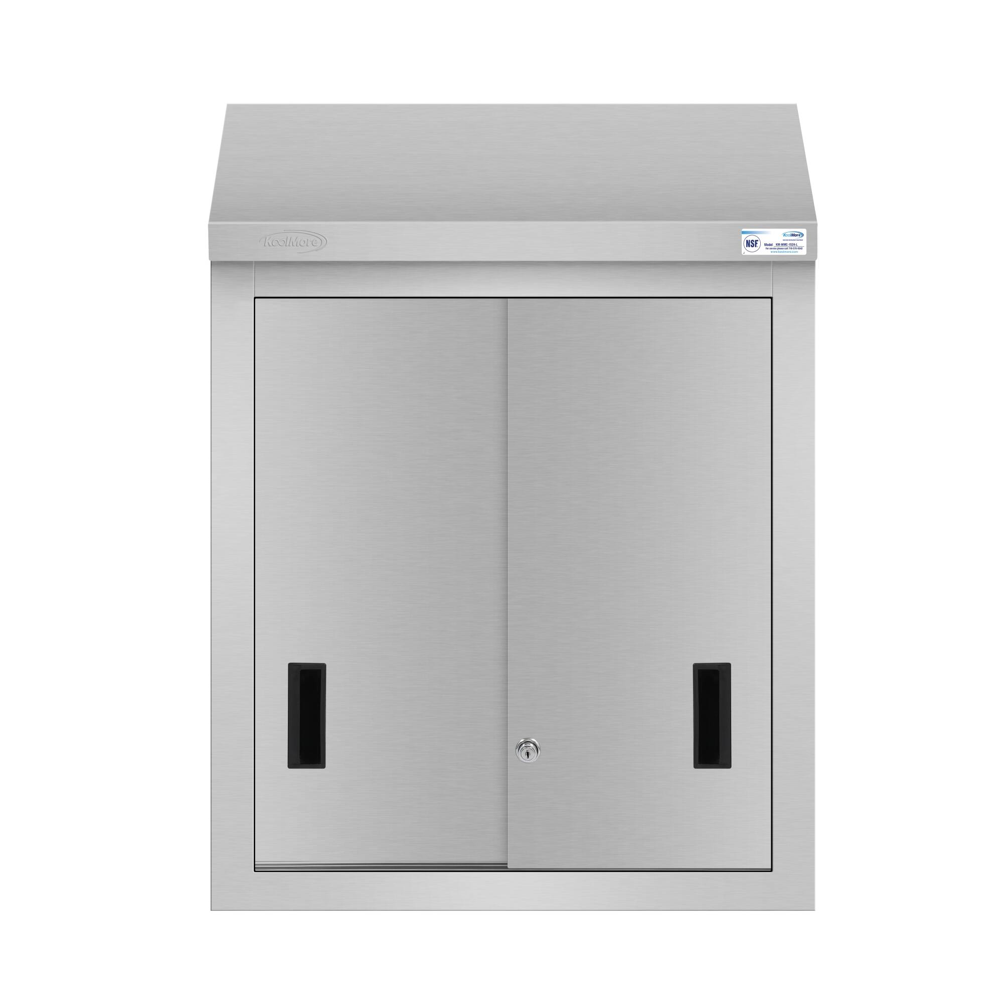 Koolmore - 24 Inch Commercial Wall Cabinet with Sliding Doors 15 x 24 NSF - Stainless Steel
