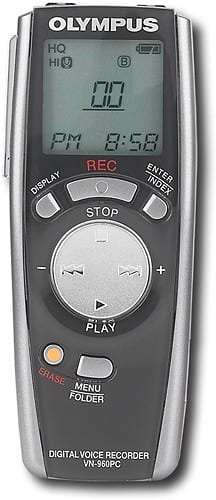 Front Standard. Olympus - Digital Voice Recorder.