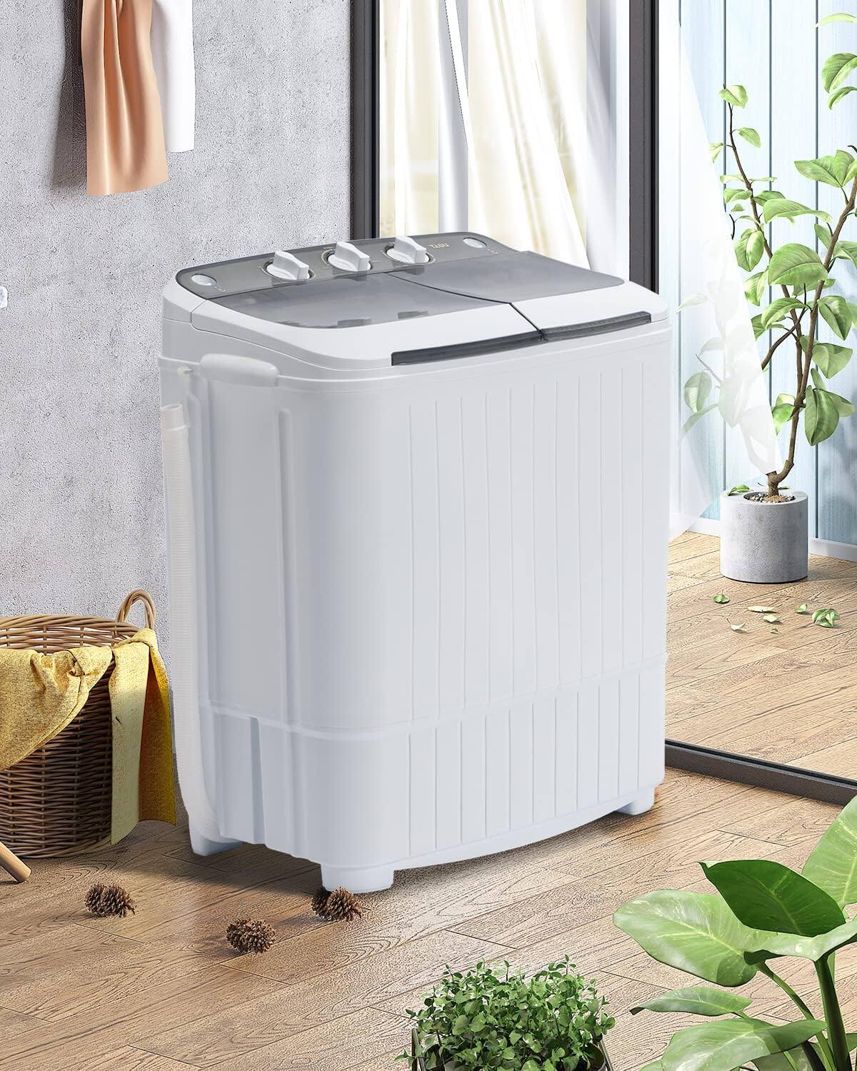 Alt View 2. Circus Cirle - 17.6Ibs Portable Washing Machine,  Mini Washing Machine, - Grey.
