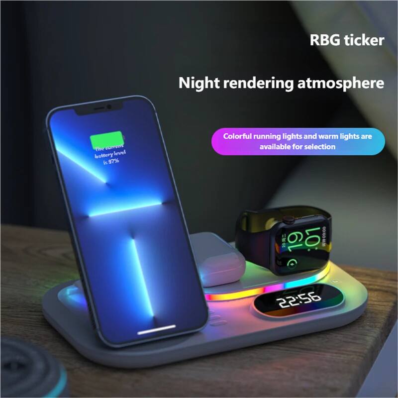 RBG ticker  
Night rendering atmosphere  
The current battery level is 97%  
Colorful running lights and warm lights are available for selection  

20 19:01 00:60 22:56