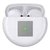 Front. Alpha Digital - Ear-Buds- Bluetooth 5.2, Stereo/Noise Cancel, 30Hrs- Wireless Charging - White.