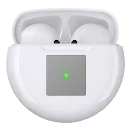 Alpha Digital - Ear-Buds- Bluetooth 5.2, Stereo/Noise Cancel, 30Hrs- Wireless Charging - White