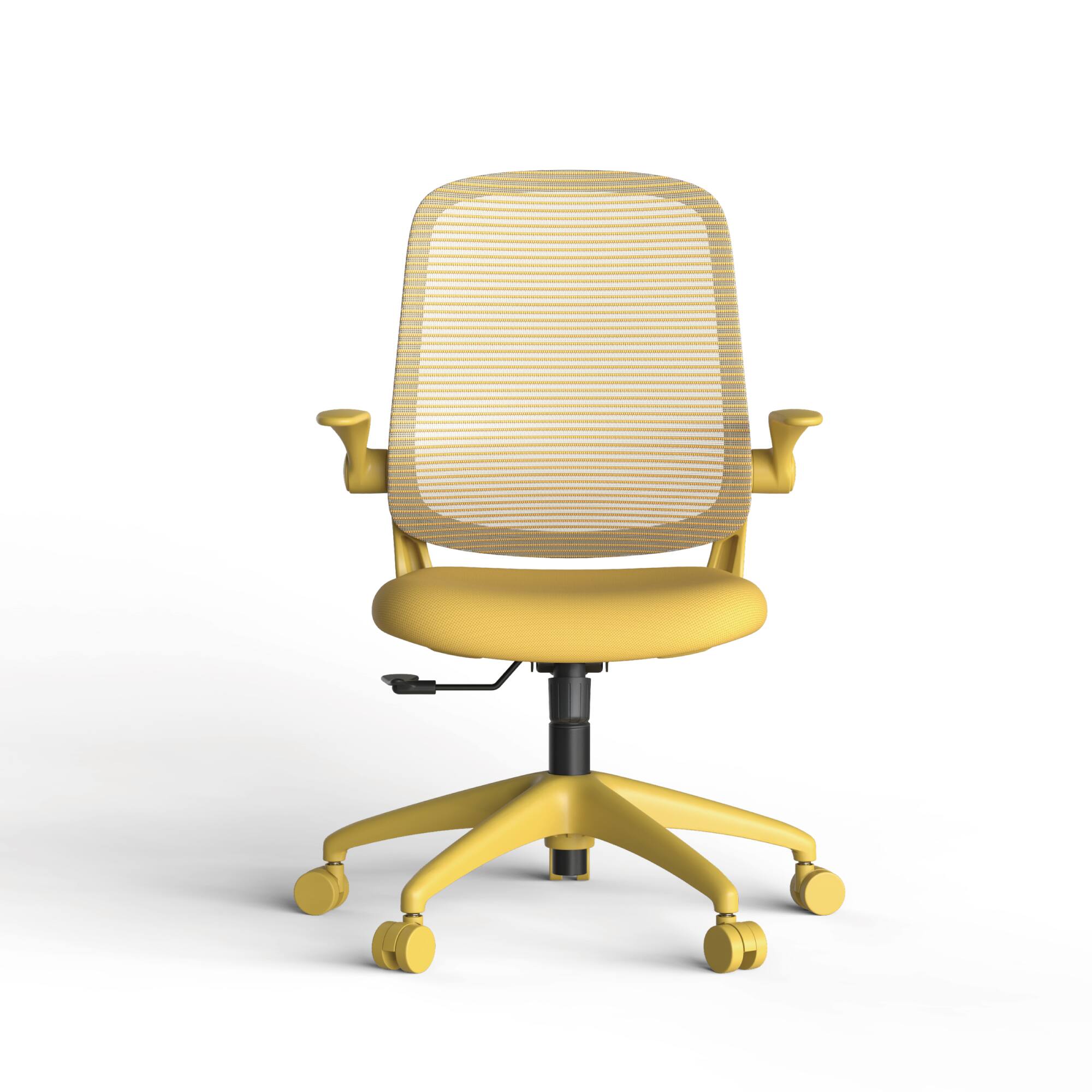 Alt View 1. Forest'nSky - Modern Ergonomic Office Chair – BIFMA Certified, 3D Flipping Arms, Fabric High-Back Executive Desk Chair,Yellow - Yellow.