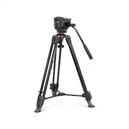 Manfrotto - MVK500XAM Tripod System with 500X Fluid Head for Cameras (Black)