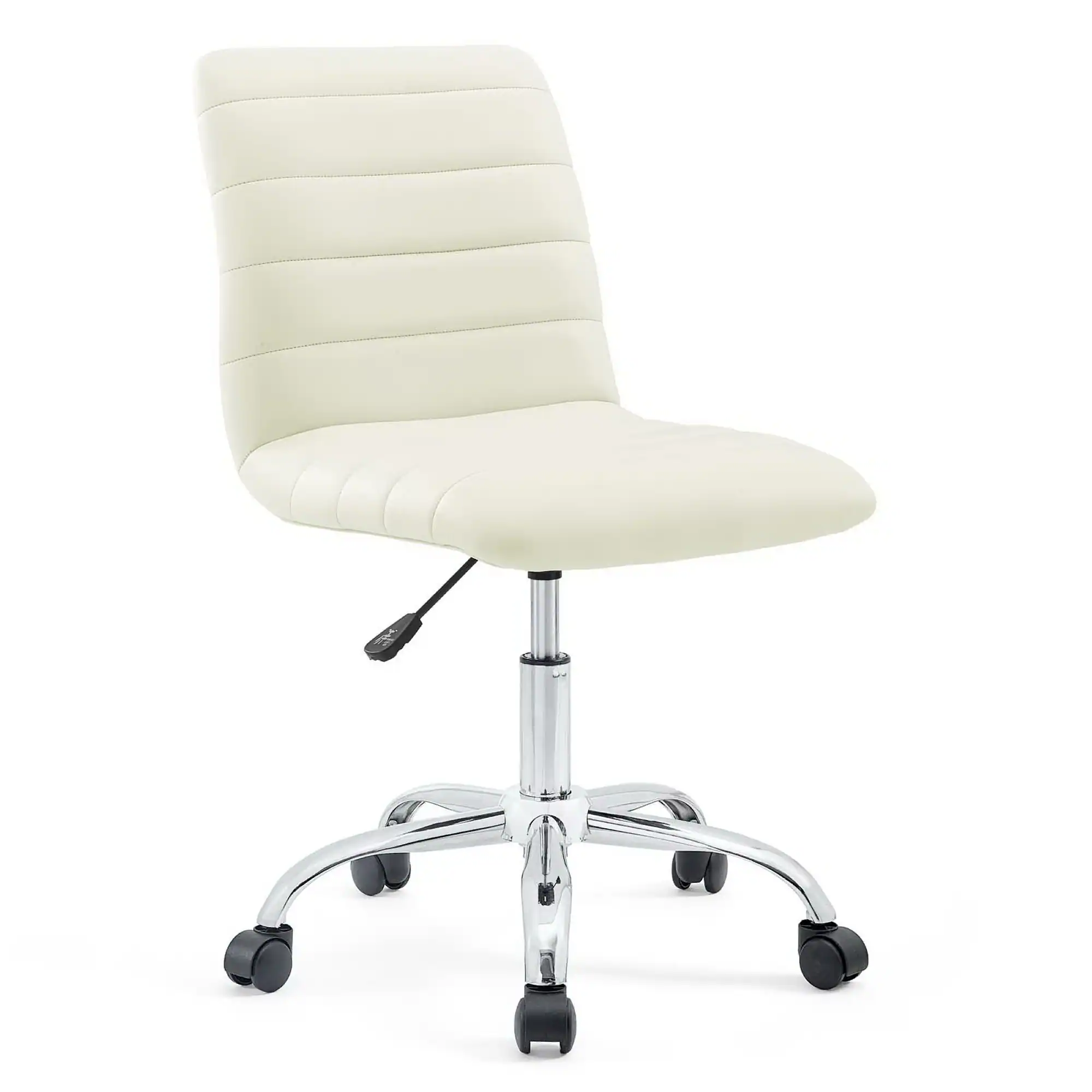 Ripple Armless Mid Back Vinyl Office Chair by Modway - White