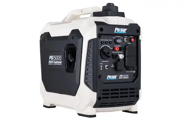PG1500iS
1500W GASOLINE
MADE IN CHINA / MADE IN CHINA BY PUSAR GROUP AUTOMOTIVE
Pusar
PG1500iS
1500W GASOLINE
ECO SWITCH
OFF ON
OUTPUT OVERLOAD LOW LOAD
OFF ON
DC 12V 8A MAX
DC 5V 2A MAX
PARALLEL CONNECTORS
USB PORTS
OFF ON
DC BA
OFF ON
AC 10A
AC 100V
NEUTRAL FLOATING
SYSTEM OPERATING
RUN CHARGE
RESET
AC 100V
