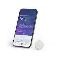 Abbott - Lingo Continuous Glucose Monitor (CGM) & App. Made by Abbott. Know the impact of what you eat - White - Front_Zoom