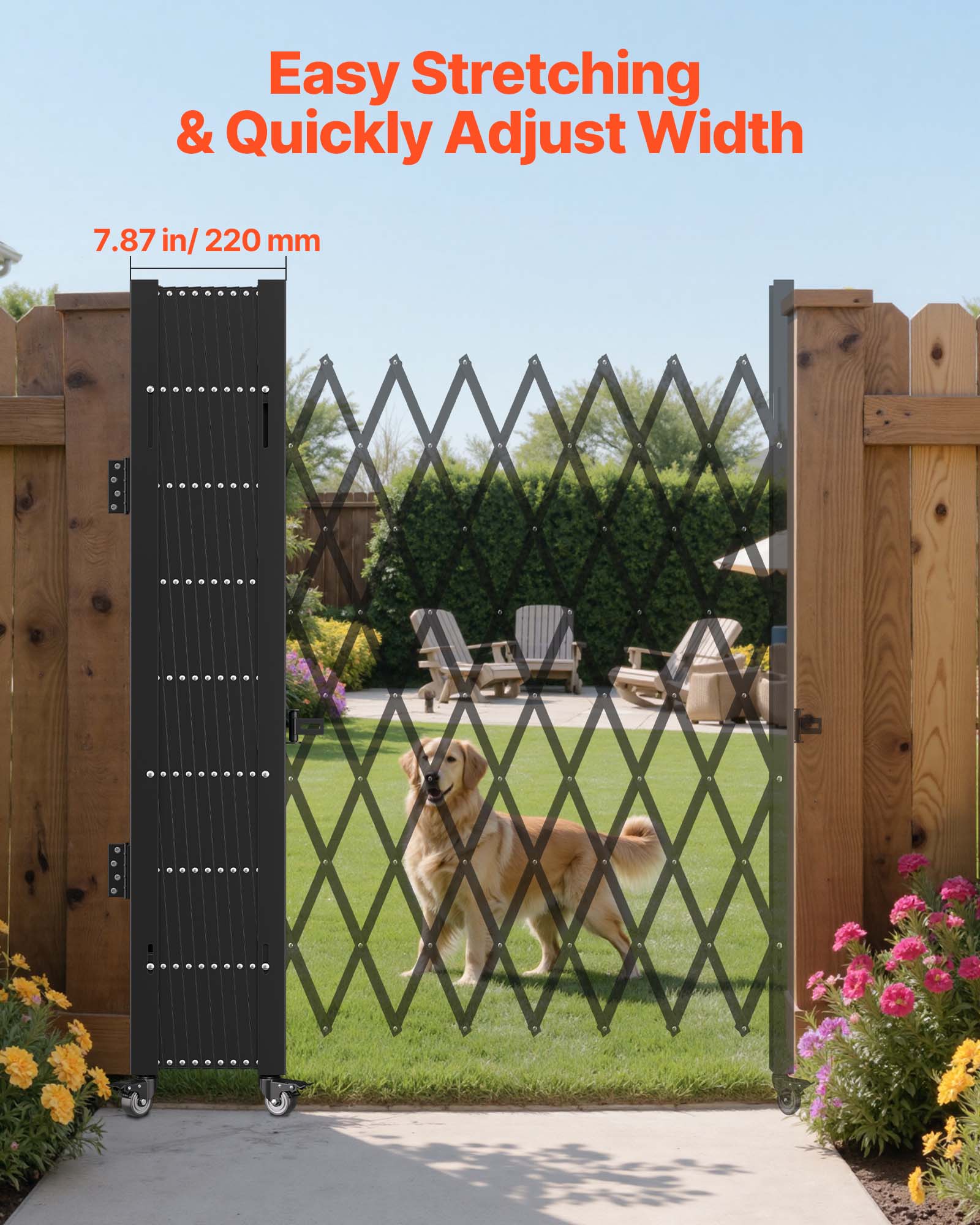 Easy Stretching & Quickly Adjust Width  
7.87 in/220 mm
