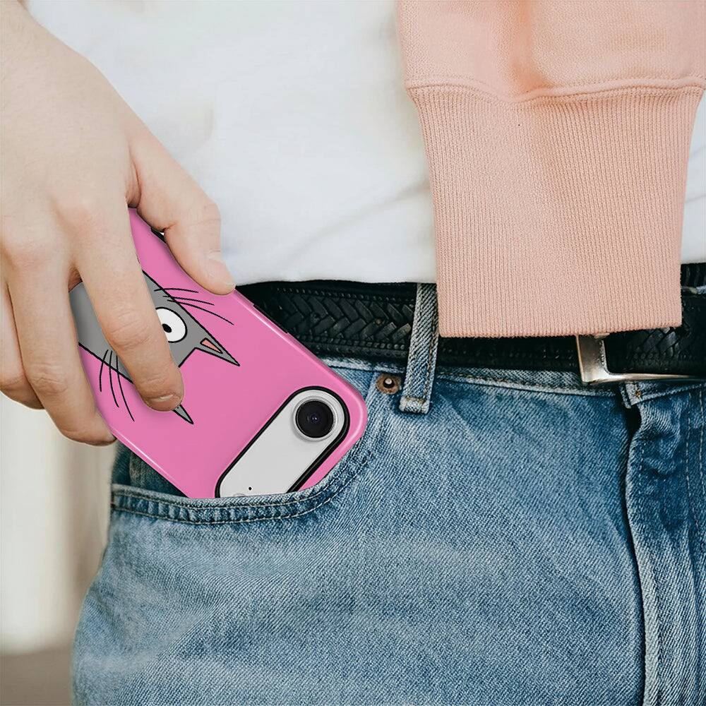 Alt View 4. BUBM - Smartphone Case for iPhone - 2-Layer Durable Smartphone Protection Case - Shy Cat - Shy Cat for iPhone Air.