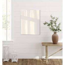 Hivvago - 36-in x 30-in Flush Mount Bathroom Wall Mirror - Hang Vertically or Horizontally - White