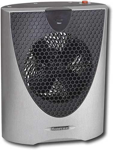 Angle Standard. Honeywell - Safety Sentinal Portable Heater - Brushed Stainless-Steel/Black.
