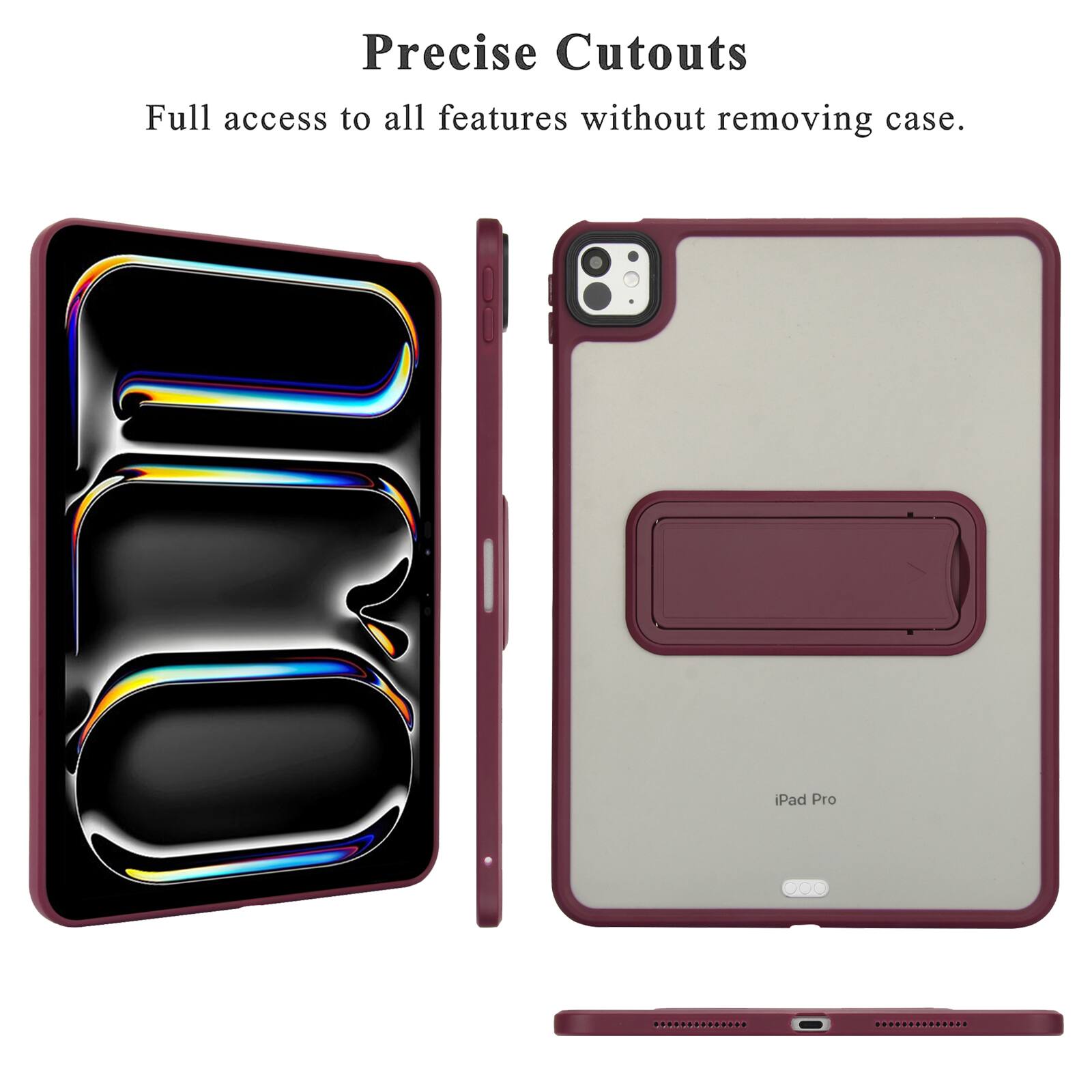 Precise Cutouts  
Full access to all features without removing case.  

iPad Pro