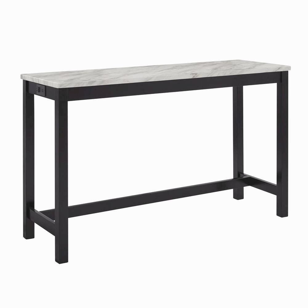 Alt View 8. FurniFact - Blue Bar Table Set – Console Table with Stools for Kitchen or Lounge - Blue.