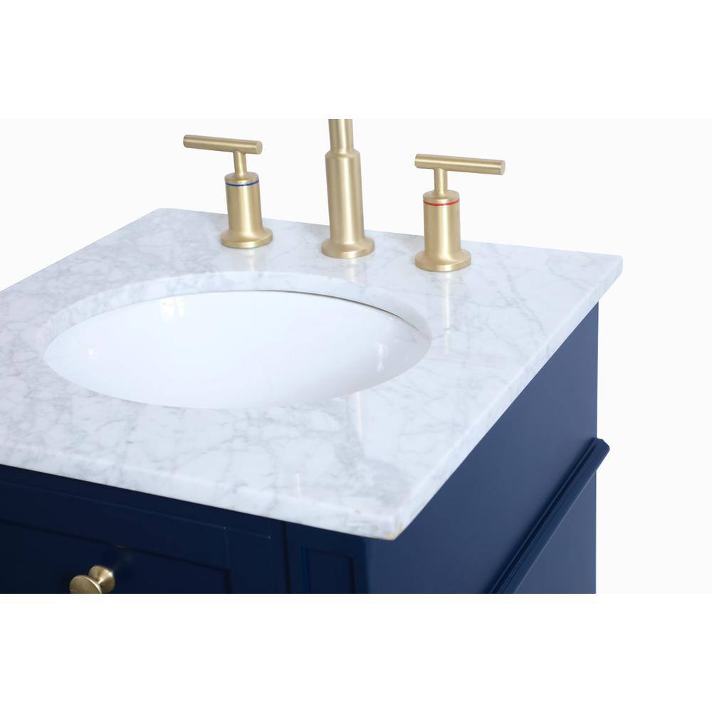 Alt View 2. Elegant Kitchen and Bath - 18 inch Single bathroom vanity in blue - Blue.