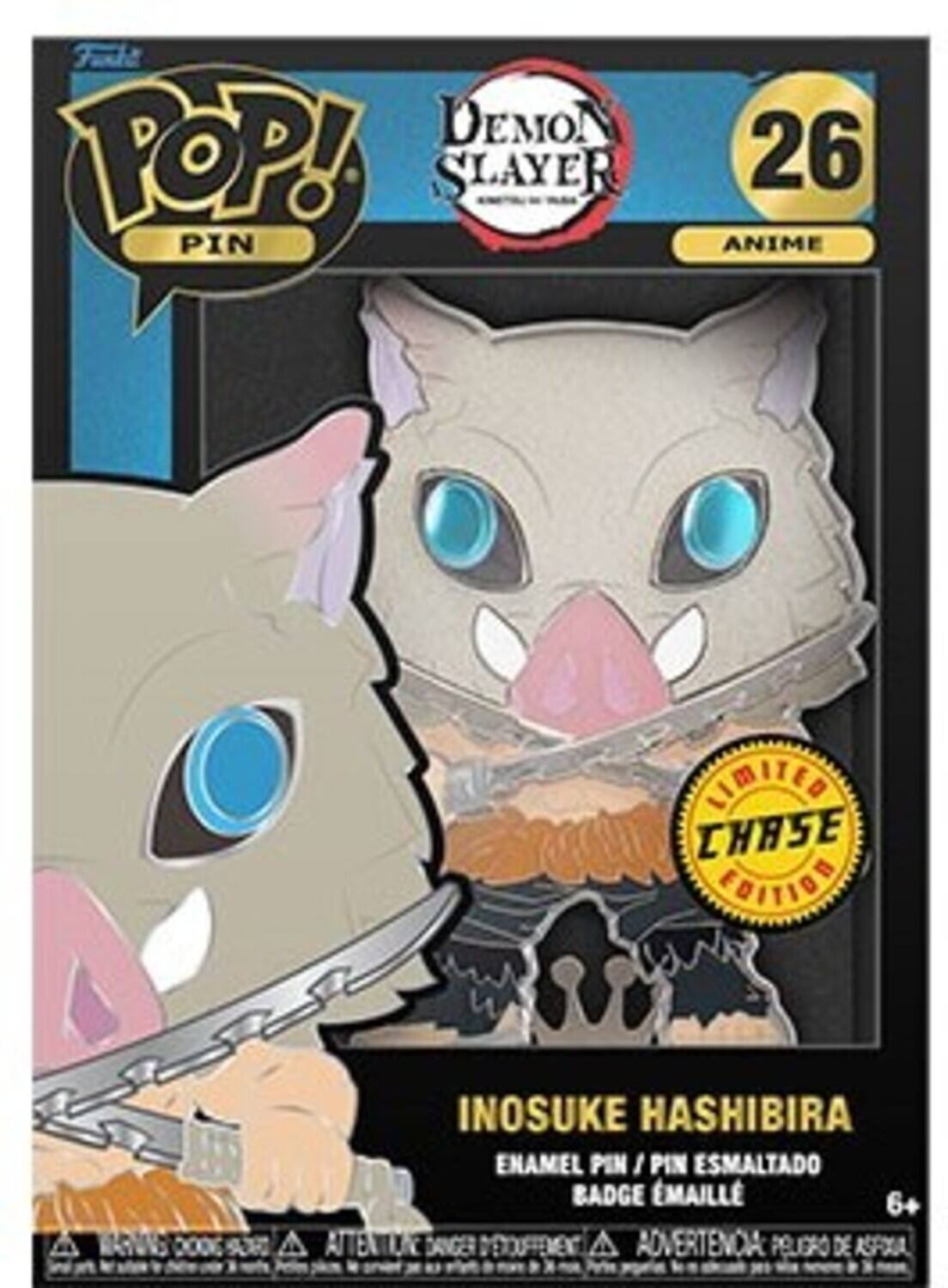 Furh DEMON SLAYER PIN 26 ANIME LIMITED CHASE EDITION INOSUKE HASHIBIRA ENAMEL PIN / PIN ESMALTADO BADGE EMAILLE 6+ A A ATTENTION DANGER DESTOUEMENT A ADVERTENCIA PELIGRO DE ASFXU