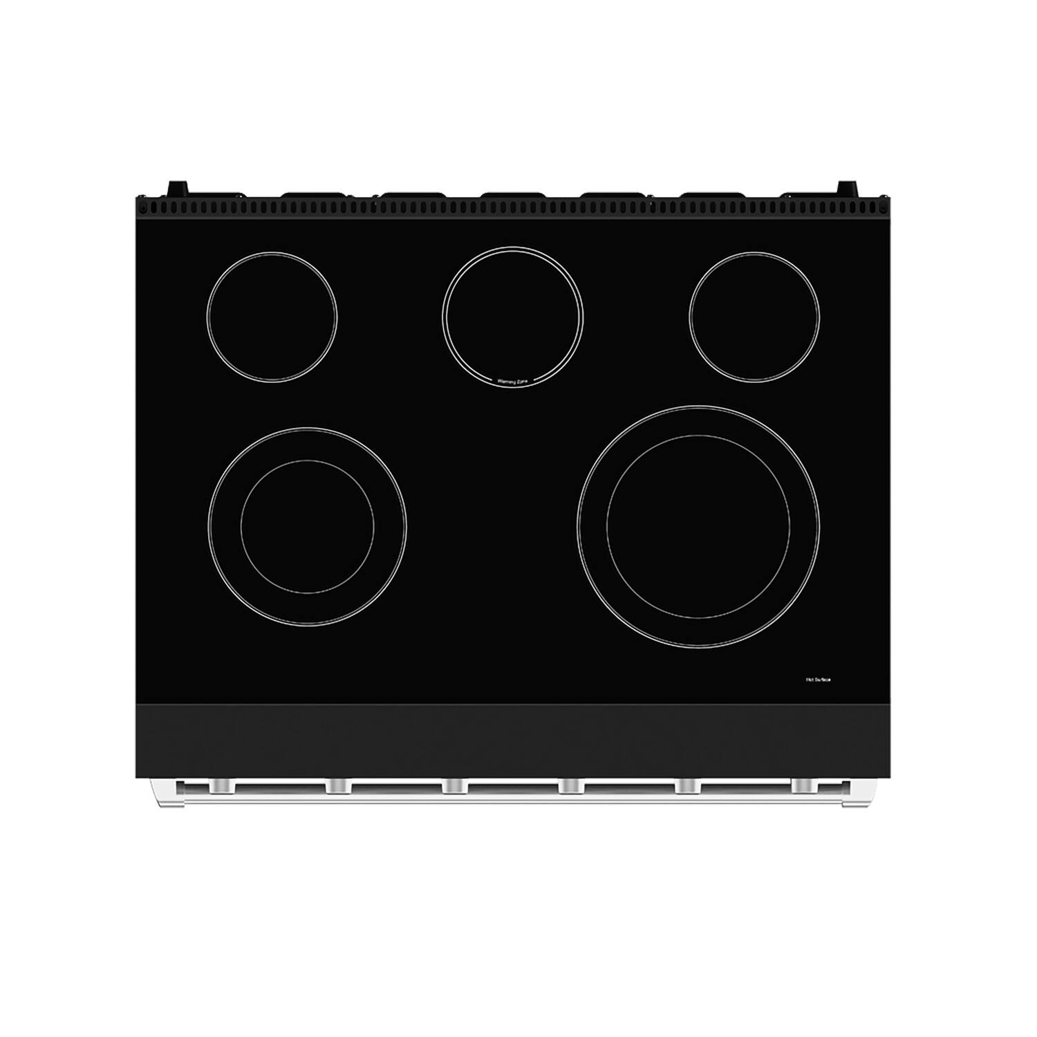 Back. Thor Kitchen - Gordon Ramsay Series by Thor Kitchen 6.0 Cu. Ft Freestanding Electric Range with Stainless Hardware - Black.