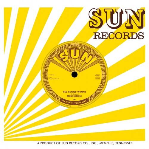 Sure, here is the corrected and grouped text:

---

**SUN RECORDS**

**RED HEADED WOMAN**  
**SONNY BURGESS**  
**247**  
**MEMPHIS, TENNESSEE**

**A PRODUCT OF SUN RECORD CO., INC., MEMPHIS, TENNESSEE**

---