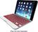 Left. ZAGG - ZAGGfolio Keyboard Case for Apple® iPad® mini, iPad mini 2 and iPad mini 3 - Crimson.