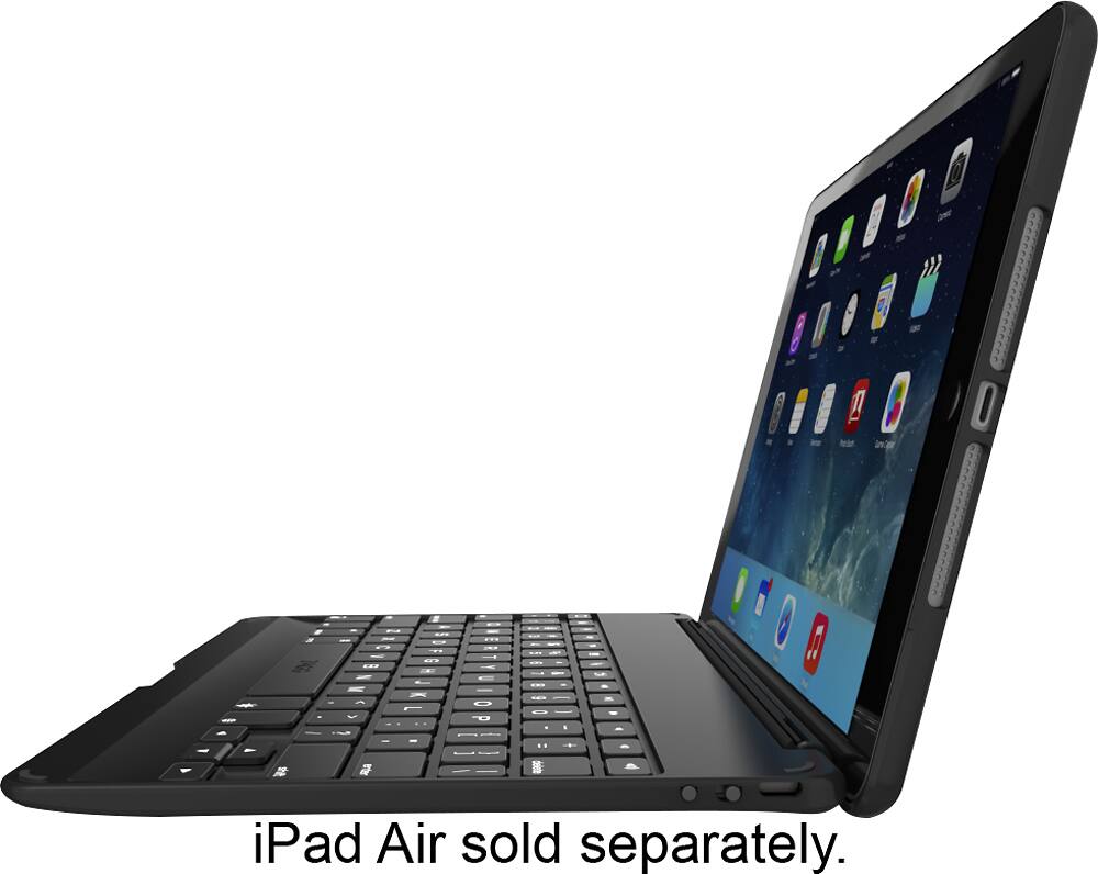 Best Buy ZAGG ZAGGfolio Keyboard Case for Apple® iPad® Air Black ID5ZFNBBB